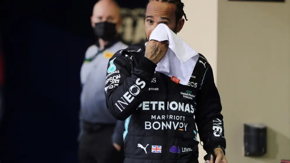Hamilton en el Gran Premio de Abu Dhabi.