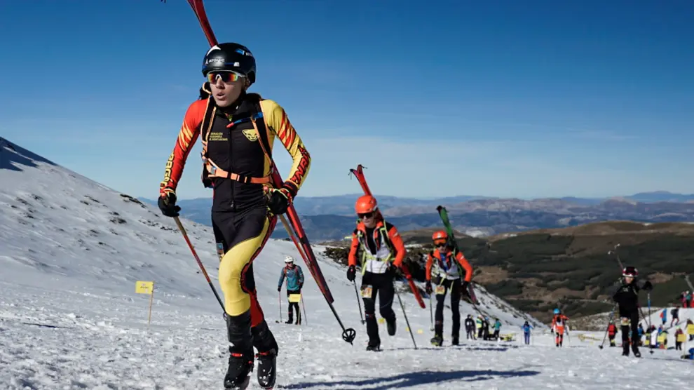 Hugo Robles, uno de los medallistas aragoneses en la Copa de España de esquí de montaña.