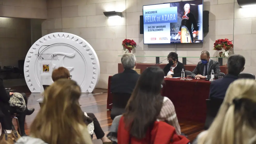 Acto celebrado en la Diputación de Huesca en homenaje a Azara.