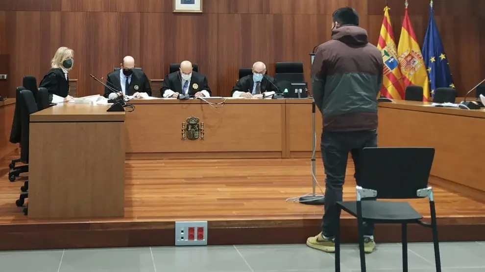 El acusado, durante el juicio celebrado en noviembre en la Audiencia de Zaragoza.