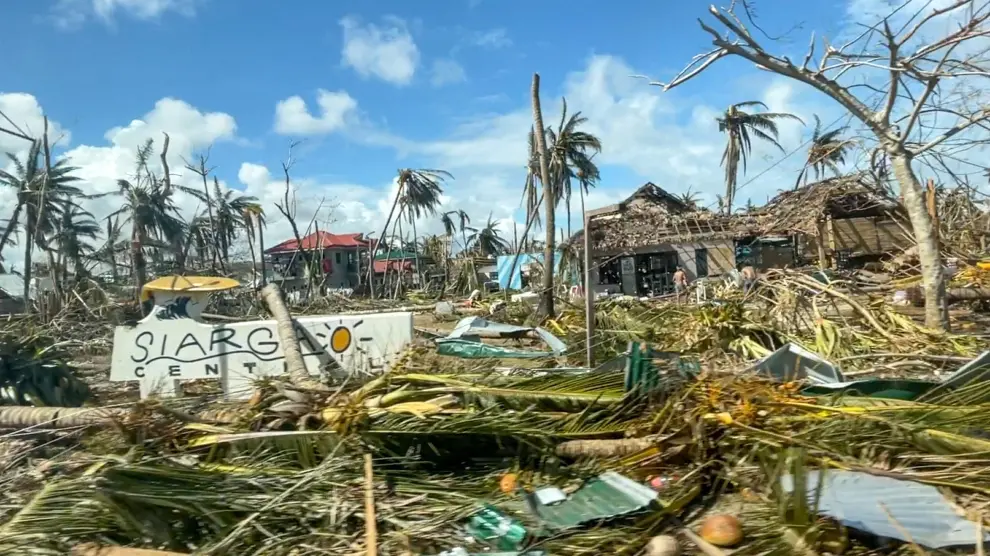 Aftermath of Typhoon Rai in the Philippines