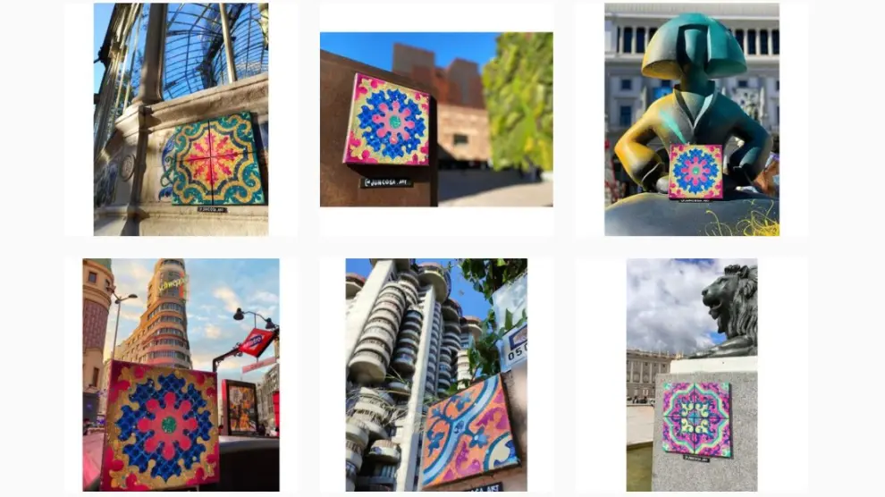 Algunas de las intervenciones del perfil de Instagram Juncosa.art