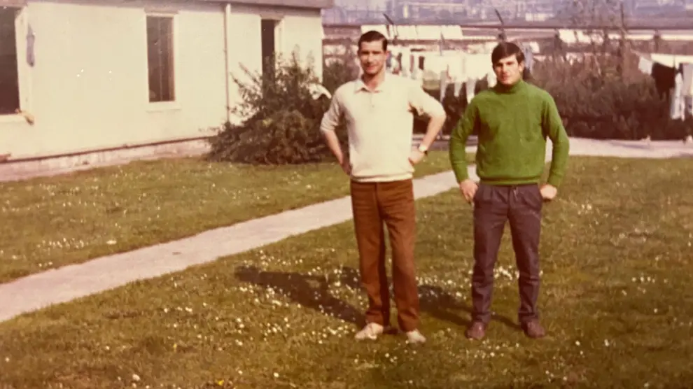Ángel y Eduardo Ceamanos, vecinos de Atea que emigraron a Alemania.