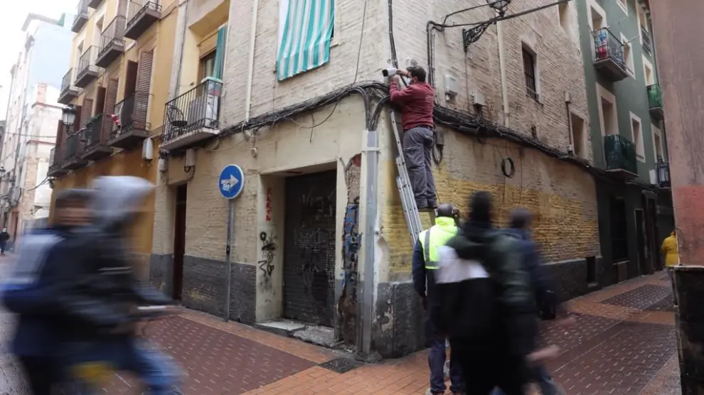 Cuatro nuevas cámaras de seguridad vigilan el Casco Histórico de Zaragoza