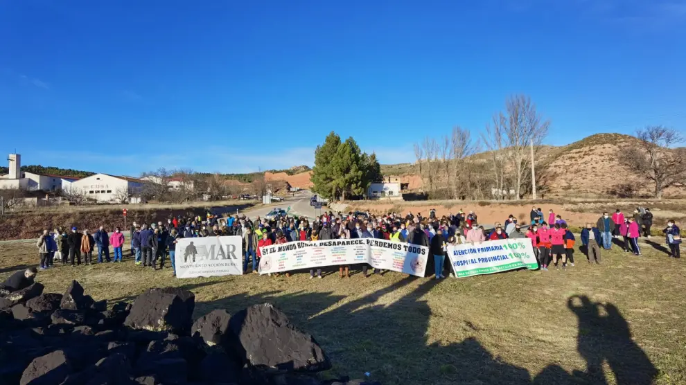 Concentración en Montalbán este miércoles por la falta de personal sanitario en la comarca.