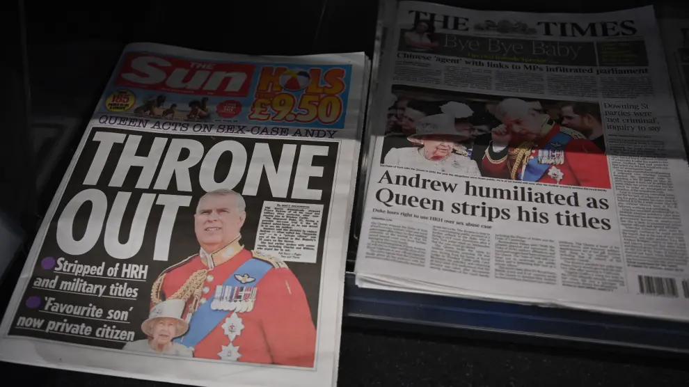 Prince Andrew has military titles removed by his mother, The Queen
