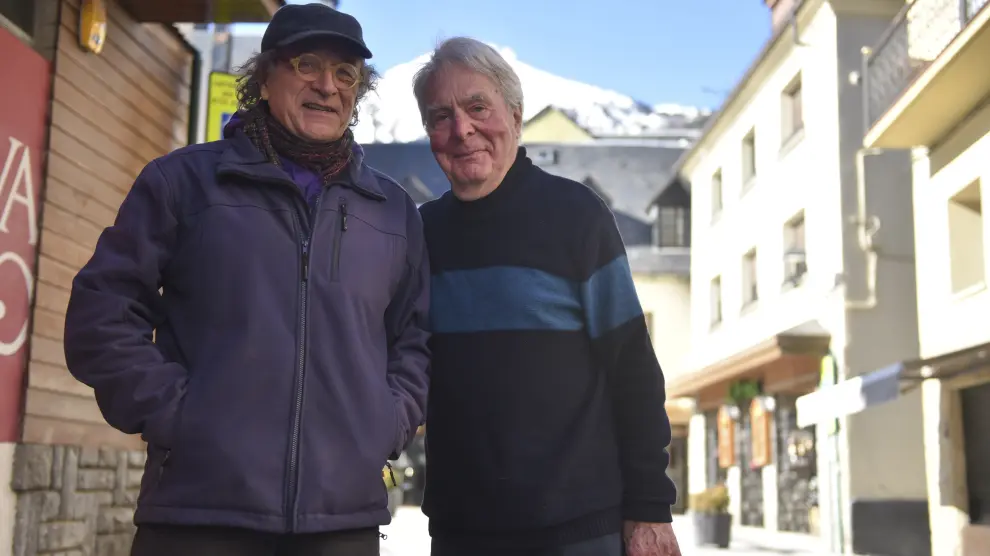 Herman Marres y Peter Nurnberger, turistas en Viella.