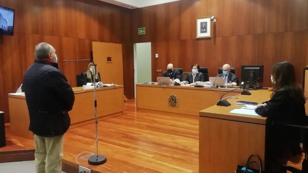 El acusado, este viernes durante el juicio celebrado en la Audiencia Provincial de Zaragoza.
