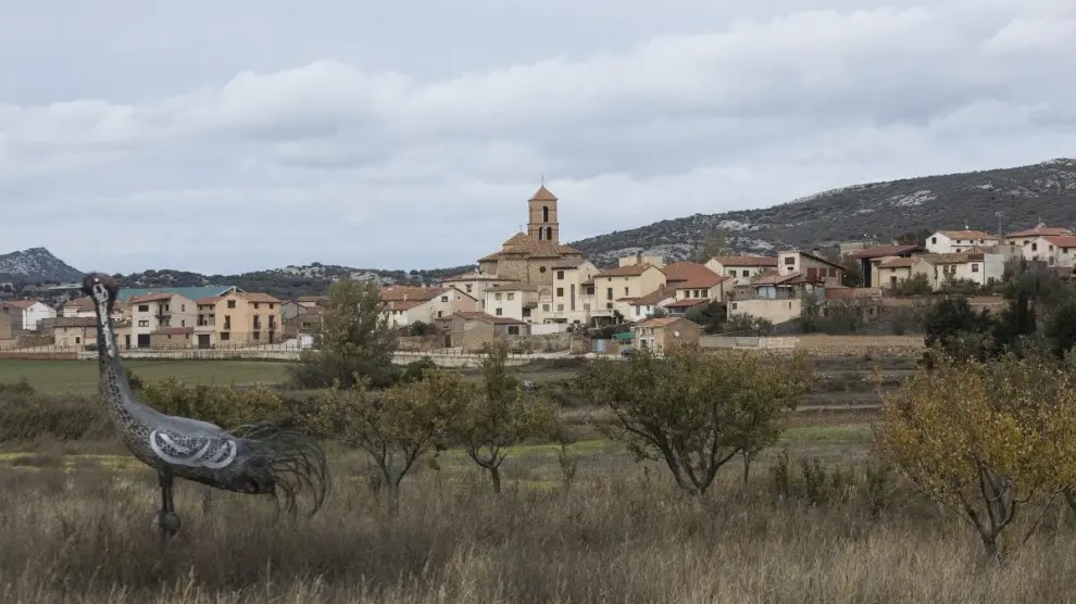 Vista de la localidad de Gallocanta.