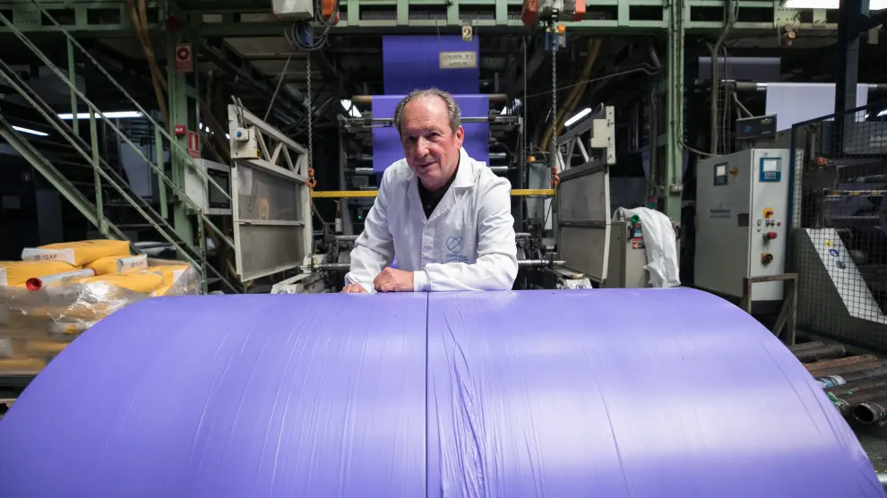 Alfonso Biel, director general de Sphere España en las instalaciones de la fábrica de Utebo.