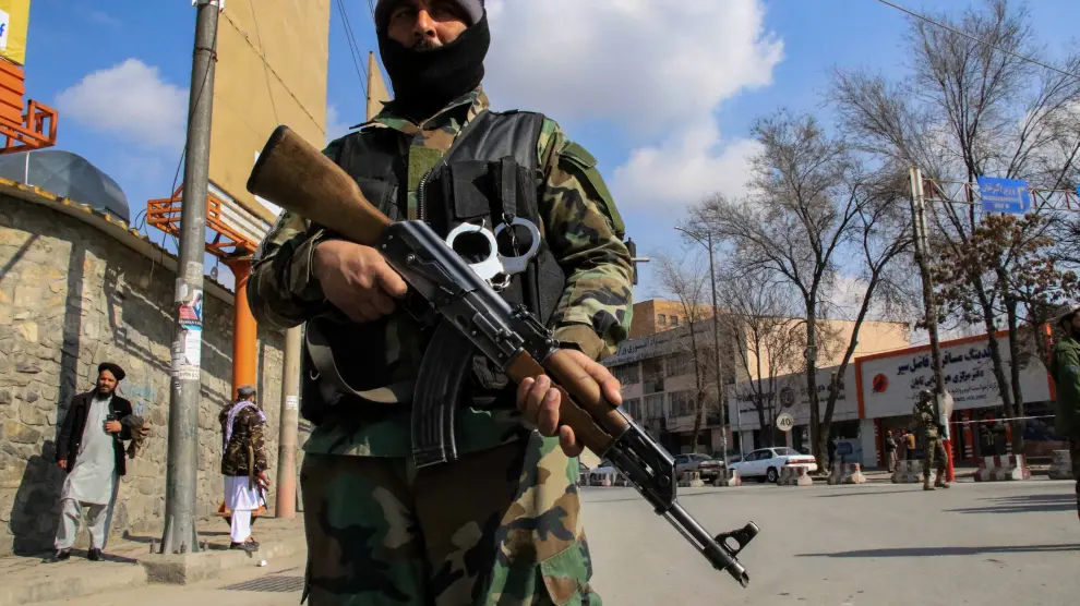 Soldado talibán en Kabul