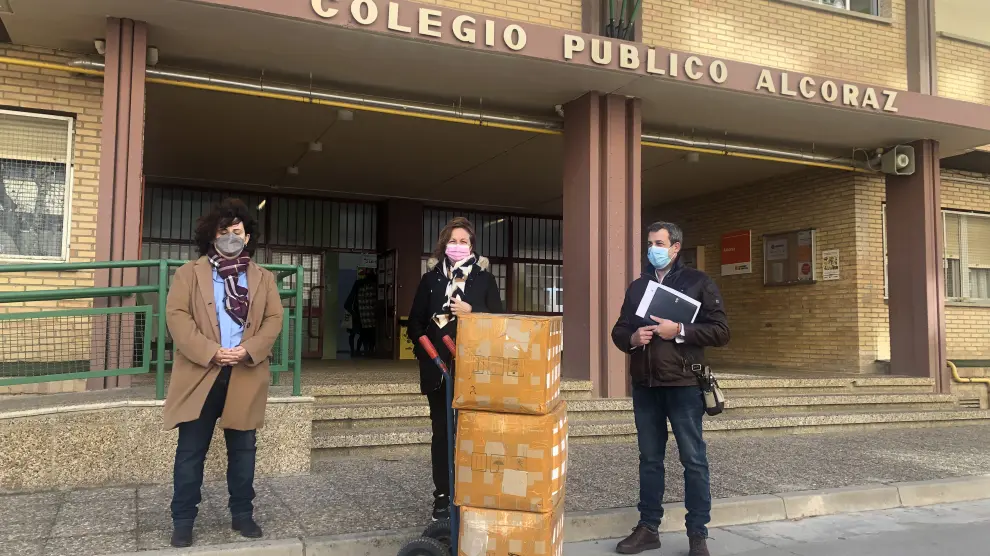 El Ayuntamiento de Huesca ha entregado 40.000 mascarillas al departamento de Educación.
