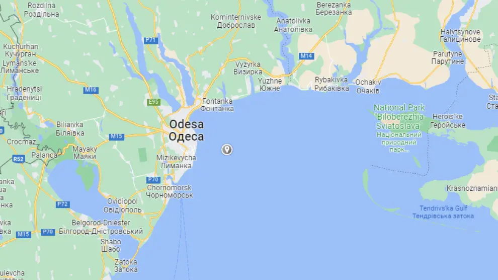 El accidente ha ocurrido en la costas del mar Negro, frente a la ciudad de Odesa (Ucrania).