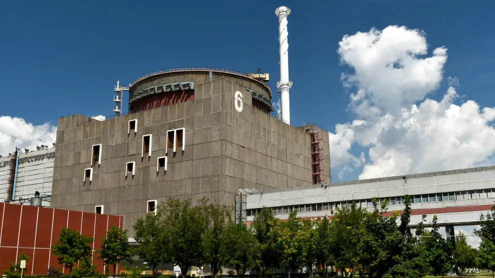 Vista de un reactor de la central nuclear de Zaporiyia, en Ucrania.