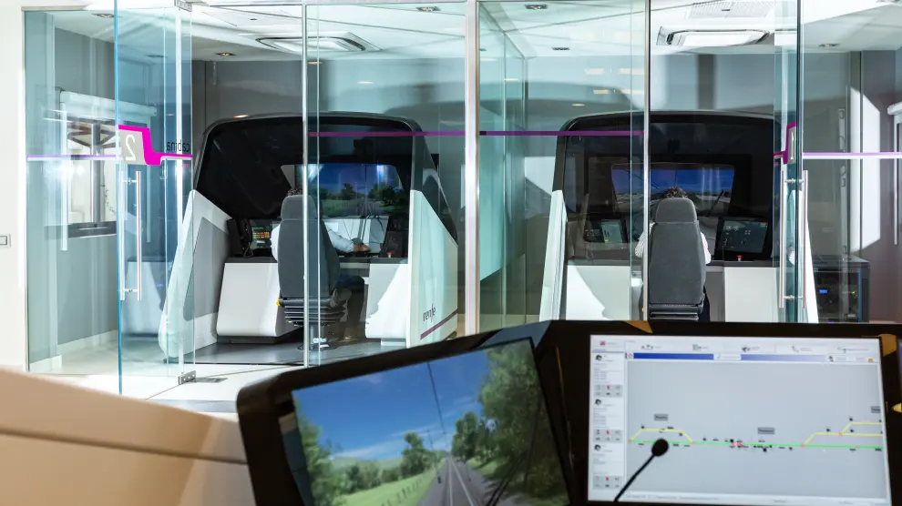 Simuladores de conducción de tren que se van a instalar en Zaragoza.