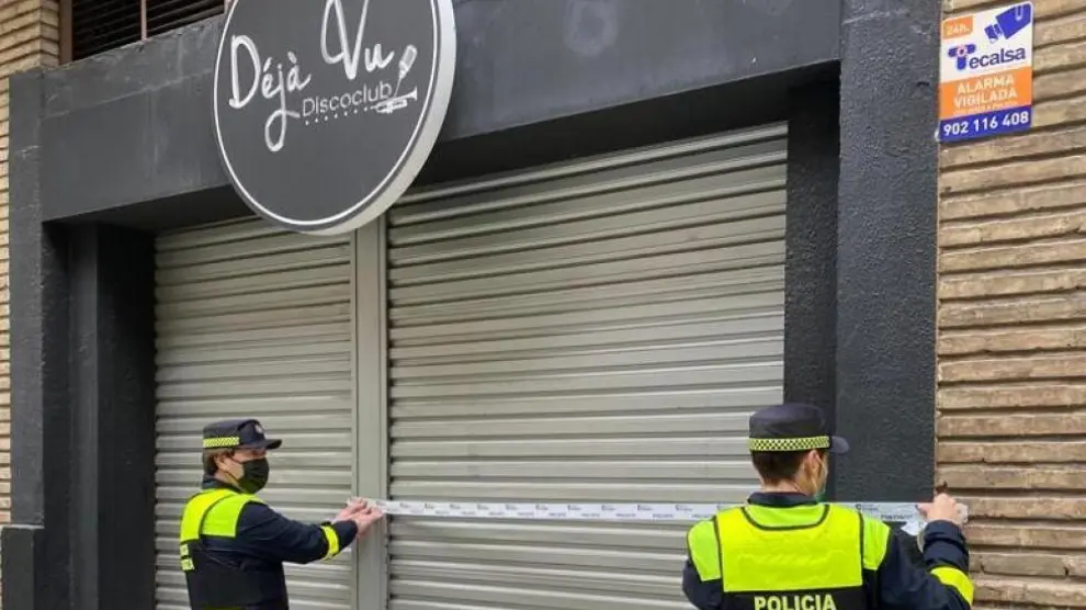 La Policía Local de Zaragoza clausuró el bar en diciembre de 2021.