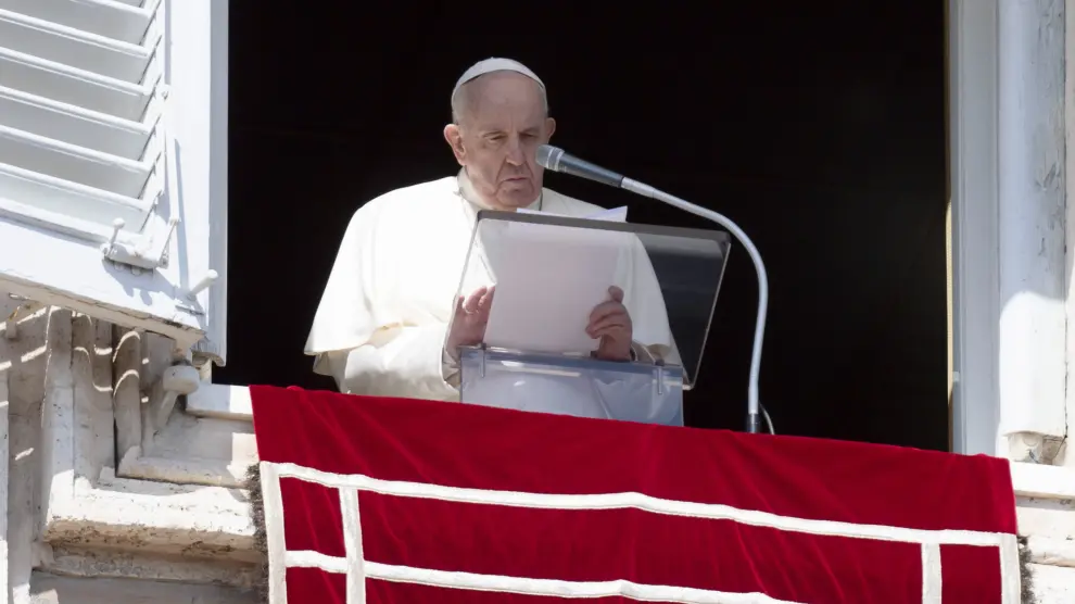 El papa Francisco, este domingo en el Vaticano.