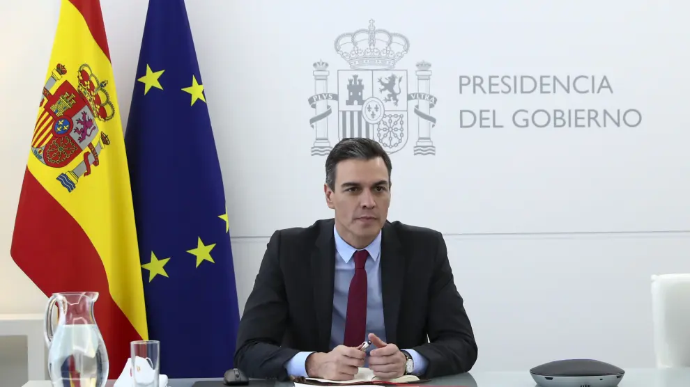 Pedro Sánchez se reúne por videoconferencia con el primer ministro de la República de Irlanda, Micheál Martin