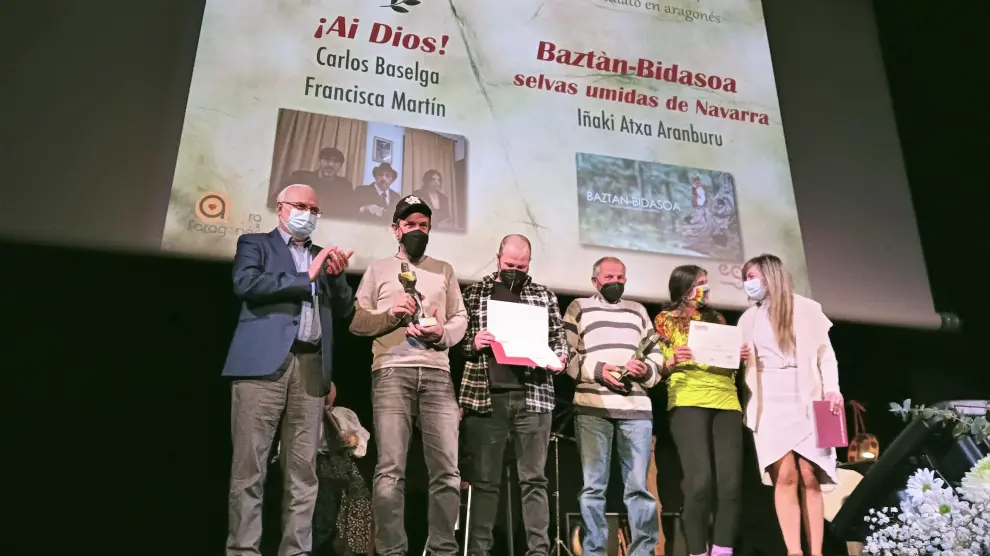 Los galardonados con el premio premio Espiello Agora x l’aragonés en categoría general.