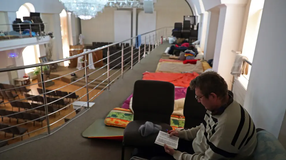 Refugee center at a Central Baptist Church in Ukraine