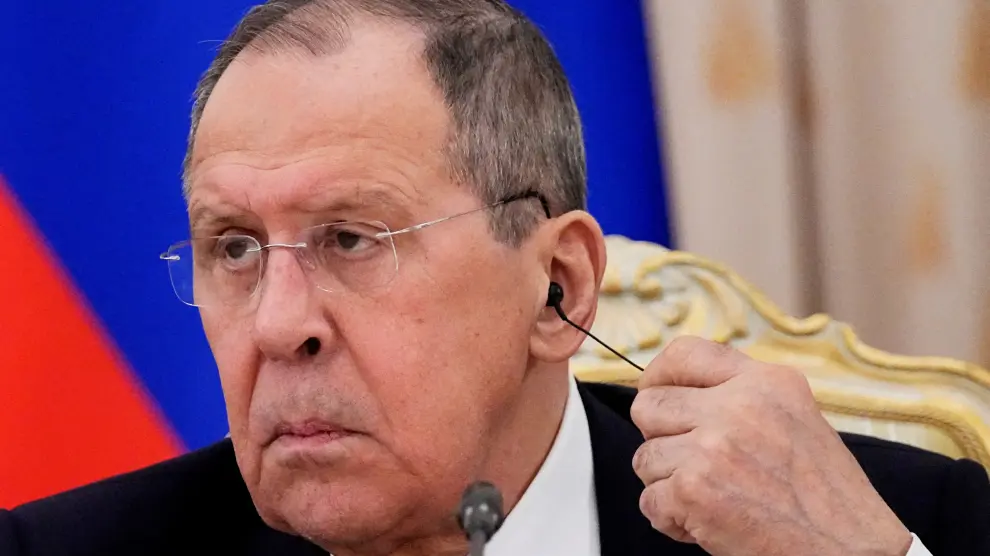Russian Foreign Minister Sergei Lavrov attends a news conference, in Moscow