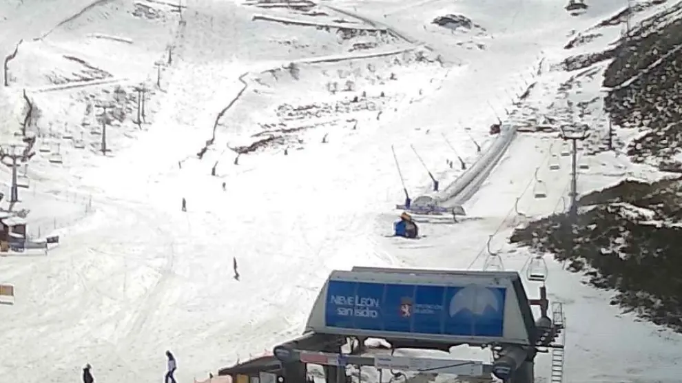 Estación de esquí San Isidro en León.