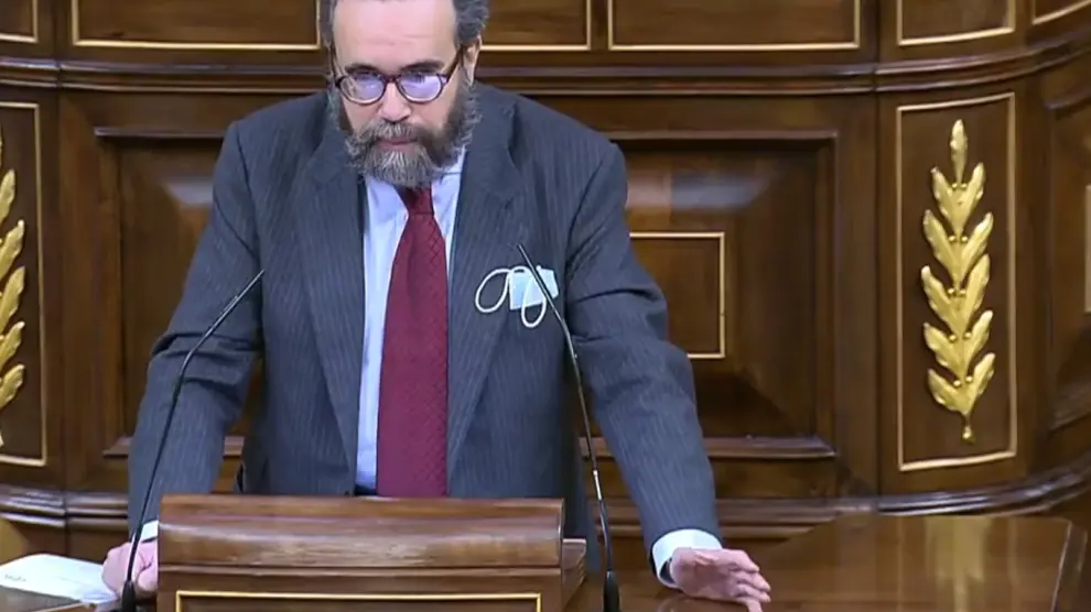 José María Sánchez, diputado de Vox, este miércoles en el Congreso.