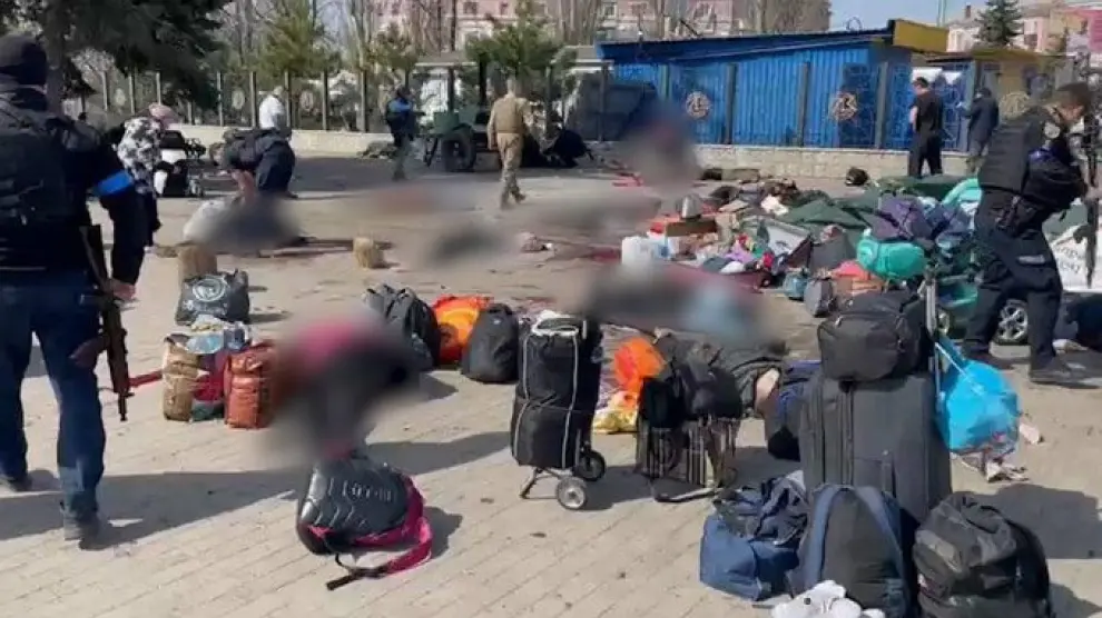 Nueva masacre en el ataque a una estación de tren al este de Ucrania