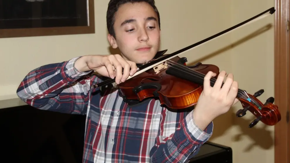 David Prat, con su violín.