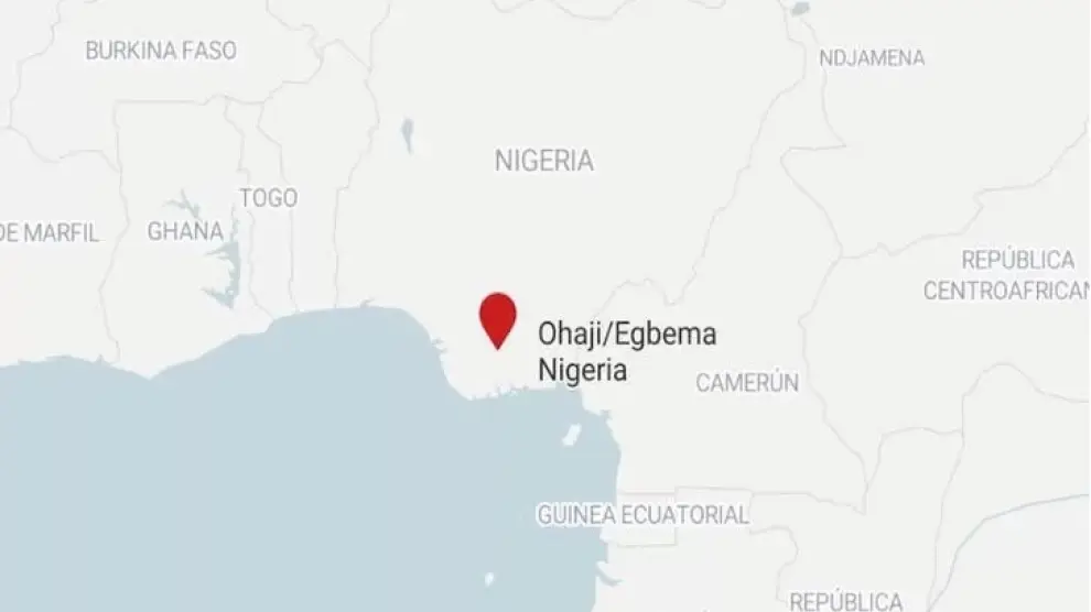 La refinería ilegal de hidrocarburos está situada en el bosque de Abaezi, Ohaji-Egbemna, estado de Imo, en el sur de Nigeria.