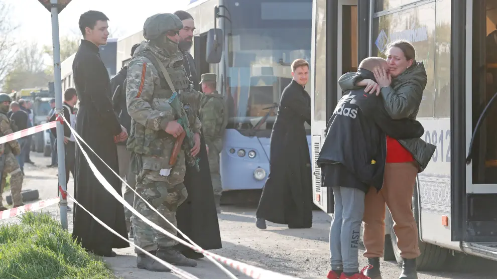 Evacuados de Mariupol