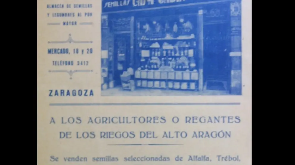 Un anuncio de la tienda de mitad del siglo pasado.