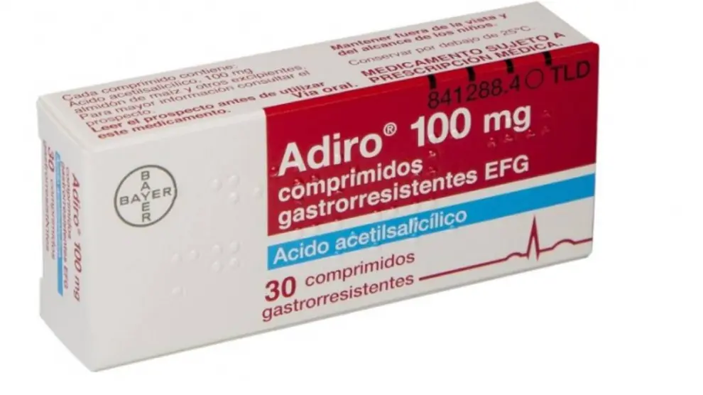 Caja de Adiro 100 mg.