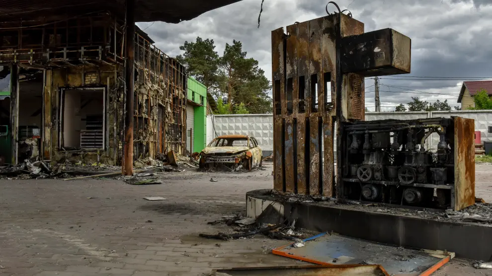 Destruction in the Kyiv area