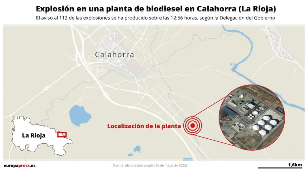 Explosión en una planta de biodiesel de La Rioja.