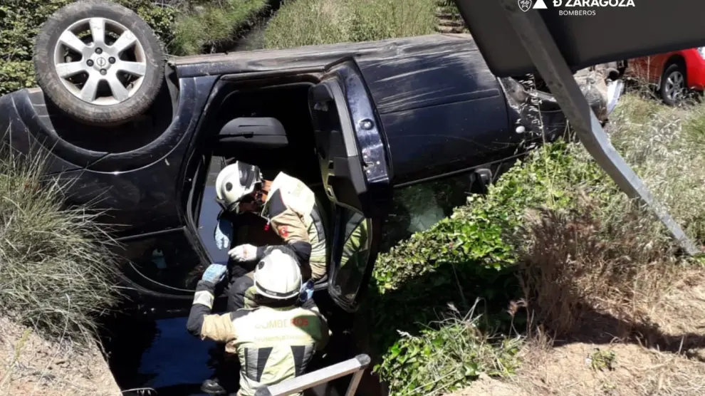 Accidente en la carretera A-1503, a la altura de Sabiñán.
