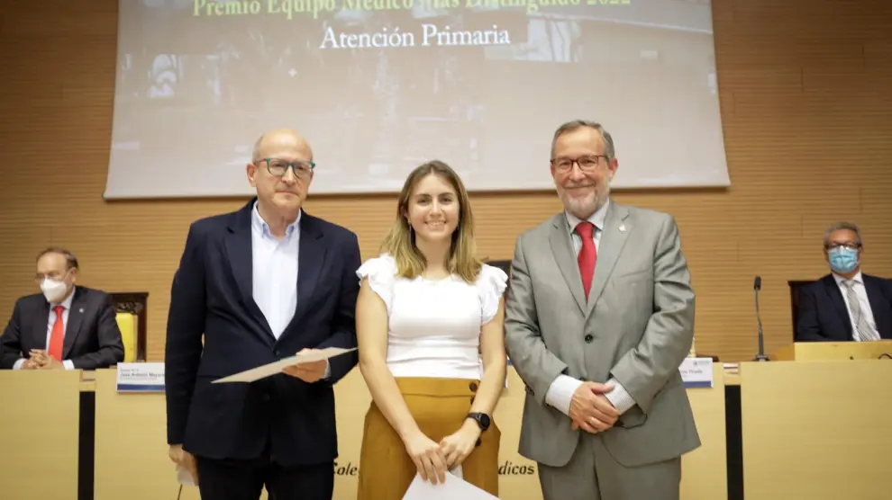 El premio al ‘Equipo Médico Más Distinguido de los años 2020 y 2021 del Colegio de Médicos de Zaragoza ha recaído sobre Colectivo Médico  de Atención Primaria