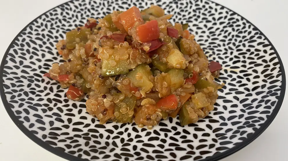 Ensalada de quinoa con verduras.