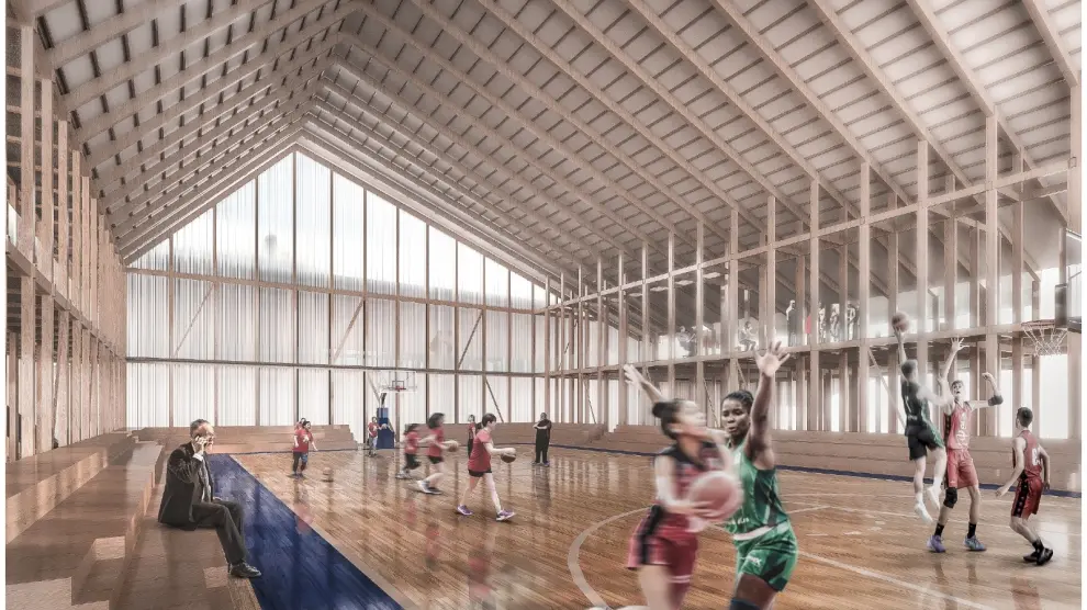 El viejo edificio de Las Fuentes podría dar cabida a un centro de alto rendimiento al que aspira Basket Zaragoza
