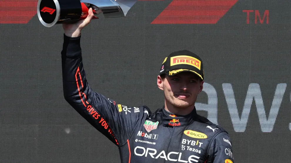 Max Verstappen celebra la victoria de este domingo en el Gran Premio de Canadá.