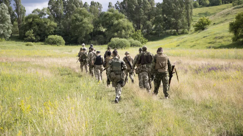 El Regimiento Azov durante un entrenamiento en Járkov.