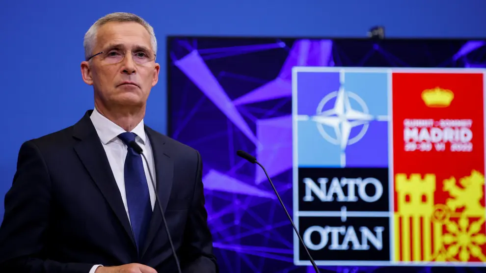 Jens Stoltenberg, secretario general de la OTAN, este lunes.