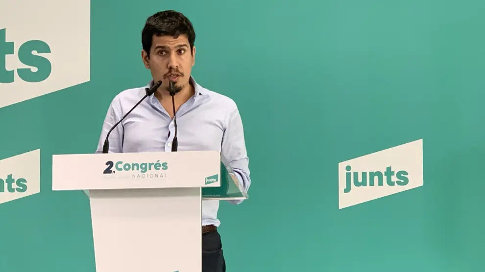El representante de Política en el congreso de Junts, Aleix Sarri.