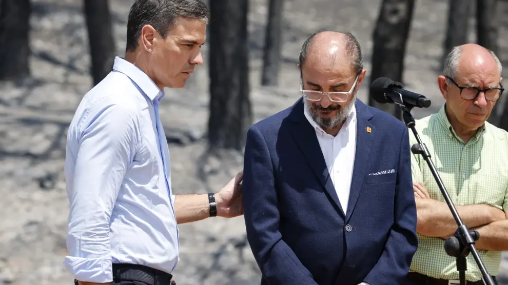Visita de los presidentes Pedro Sánchez y Javier Lambán a Ateca