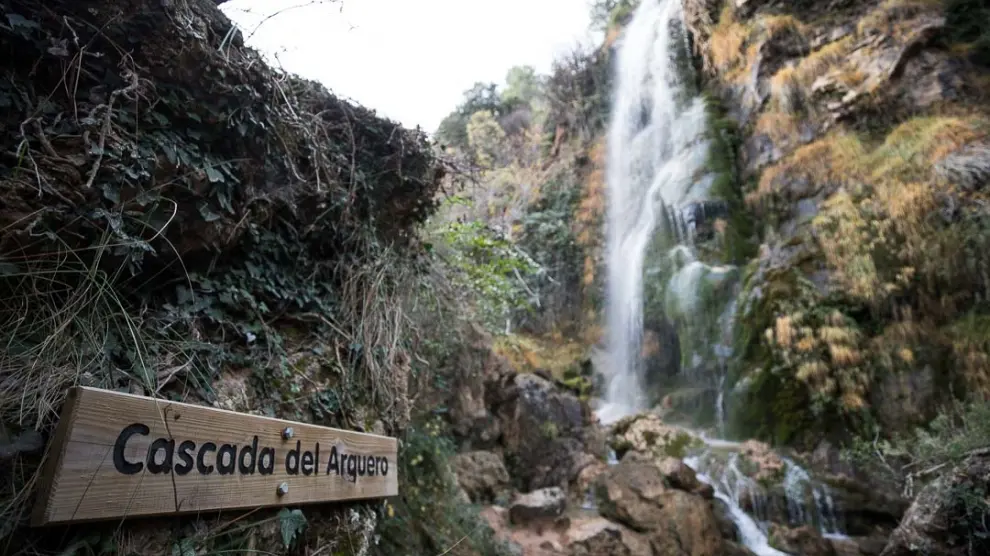 . La cascada del Arquero está a seis kilómetros de Puertomingalvo, en la Sierra de Gúdar.