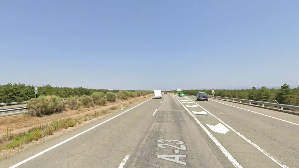 Imagen de la A-23 a su paso por Albentosa (Teruel).