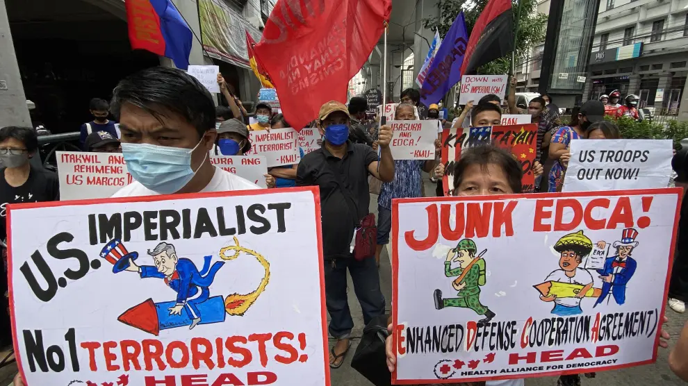 Protest against US State secretary Antony Blinken visit in Manila.