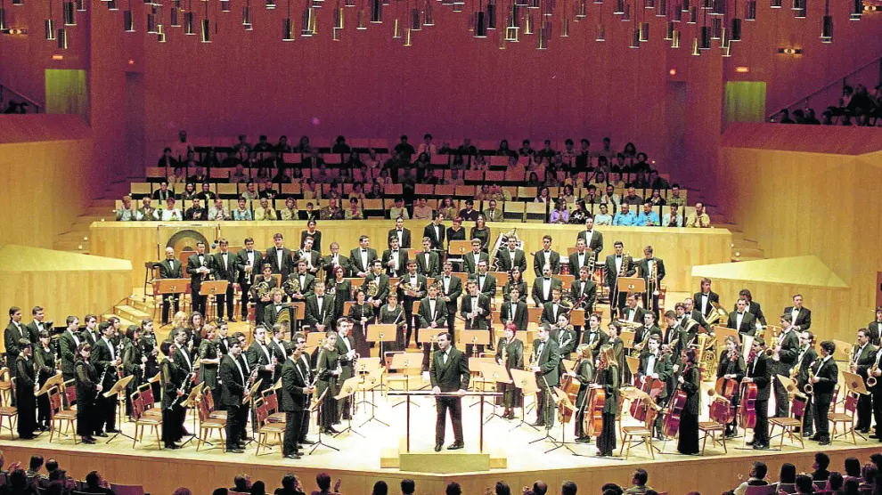 La Banda Sinfónica de Aragón, el 29 de marzo de 1998 en la sala Mozart