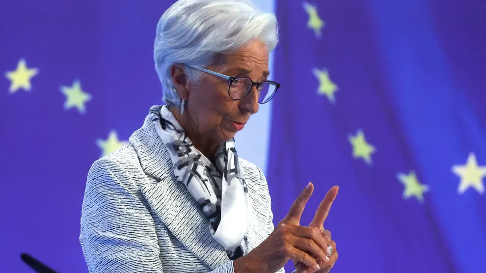Christine Lagarde, presidenta del BCE, este jueves.