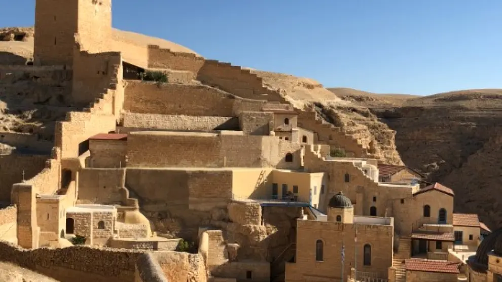 El monasterio Mar Saba, en el desierto de Judea, fue erigido hace más de 1.500 años